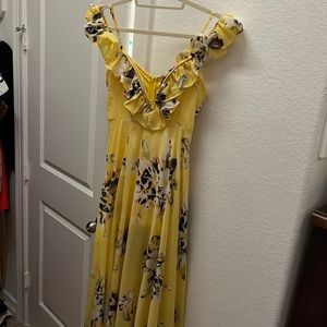 Yellow Floral Maxi Dress